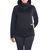 SIGNATURE Women's Stand Collar Fleece Jacket, Size XS, 96% Polyester, Black