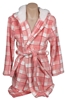 PEKKLE Kids' Plush Robe, Size S (6), Pink/White.  Buyers Note - Discount Fr