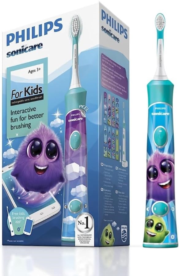 PHILIPS Sonicare Built-in Bluetooth Sonic Electric Toothbrush for Kids with