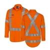 5 x WS WORKWEAR Mens Hi-Vis Drill Button-Up Shirt, Size 2XL, Orange. With H