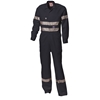 2 x WS WORKWEAR Mens Hi-Vis Drill Coverall, Size 107R, with Reflective Tape