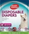 SIMPLE SOLUTION True Fit Disposable Dog Diapers for Female Dogs, Super Abso