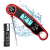 2 x RUBRUEL Digital Instant Read Waterproof Meat Thermometer, Red/Black.
