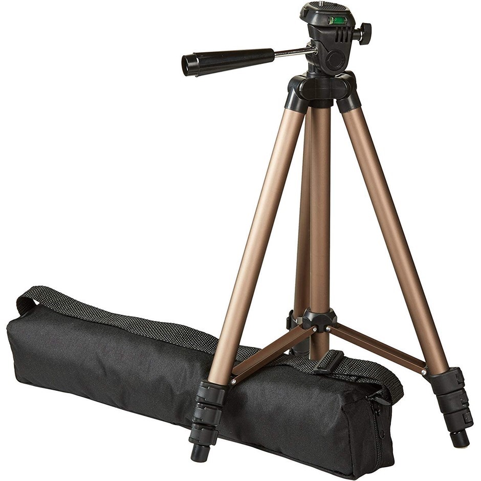 AMAZON BASICS 50" Lightweight Camera Mount Tripod Stand w/ Bag, WT3130T+WT3