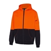 2 x WS Workwear Hi-Vis Fleece Zip Hoodie, 4XL, 2 Tone, Orange/Navy.  Buyers