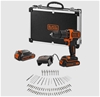 BLACK + DECKER 18V Hammer Drill Kit With Carry Case & 80x Attachments. NB: