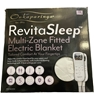 ONKAPARINGA RevitaSleep Multi-Zone Fitted Electric Blanket, King 182cm x 20
