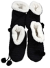 2 Pairs x K.BELL Women's Sherpa Bootie Slippers, Size S/M (Shoe Size 5-8.5)