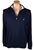 NAUTICA Men's Quarter Zip Sweater, Size L, 100% Cotton, Navy (4VN), NAS2410