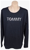 TOMMY HILFIGER Women's Long Sleeve Tee, Size M, 100% Cotton, 411 Sky Captai