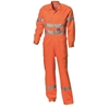 10 x WS Workwear Mens Hi-Vis Drill Coverall with Reflective Tape, Size 89L,