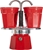 BIALETTI Mini Express Set, New Collection Style, Red, 7303. NB: One Cup Has