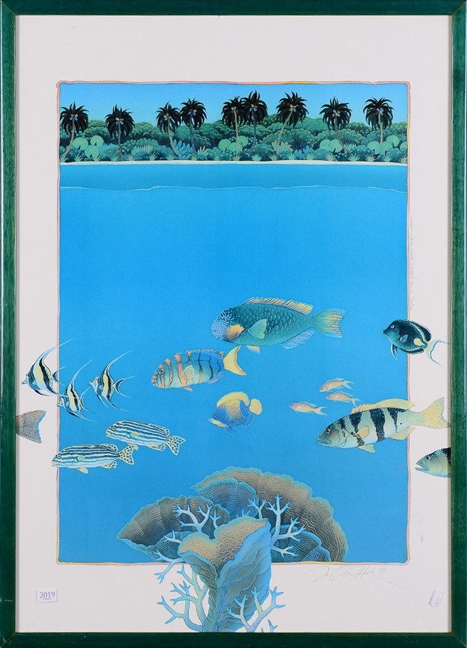 Joanne Hook , Signed Colour Lithograph, Title: Fishes of the 