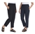 2 x SIGNATURE Women's Ankle Pants, Size XL, 87% Polyester, Black & Navy, 77