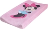 DISNEY Baby Minnie Mouse Super Soft Velboa Changing Pad Cover, Pink, Black,