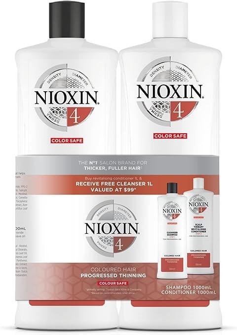 NIOXIN Cleanser Shampoo + Scalp Therapy Revitalising Conditioner (1L + 1L),