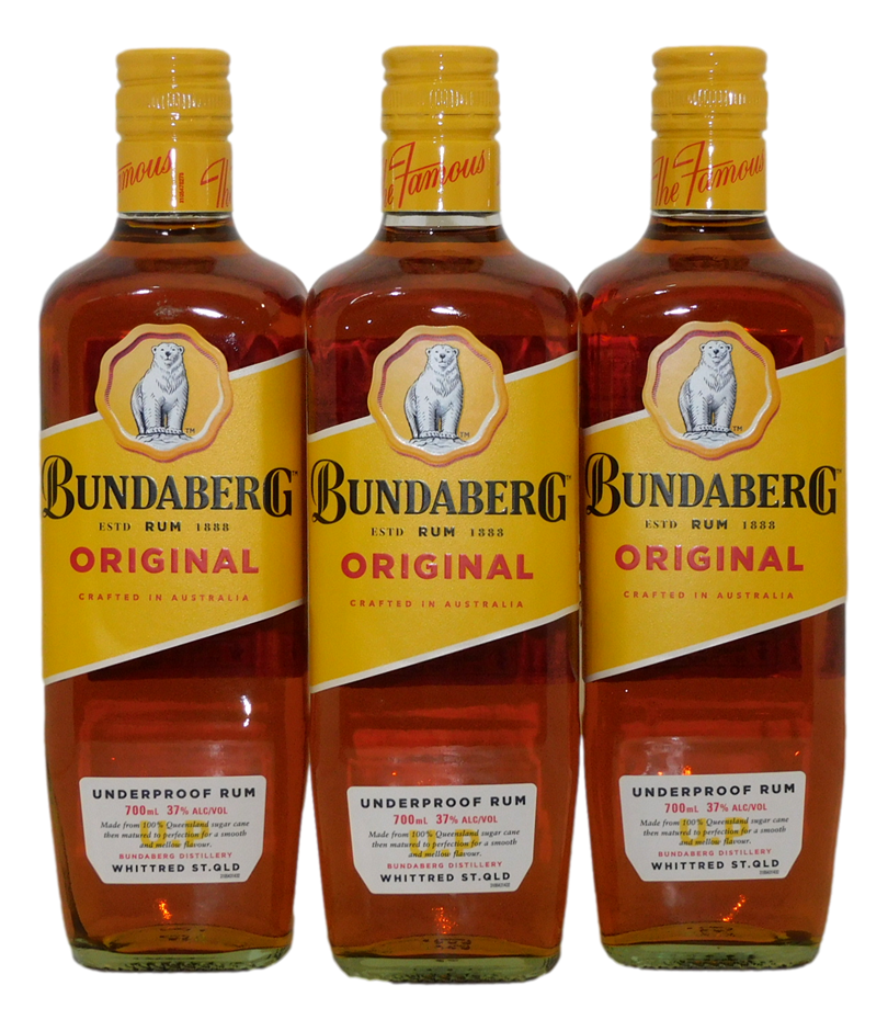 Bundaberg Rum Original (3x 700mL) AUS Auction (0004-10730644