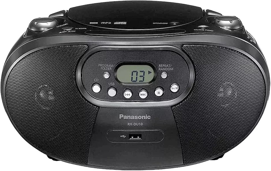 Panasonic RX-DU10 Portable AM/FM Radio with CD Player Black 