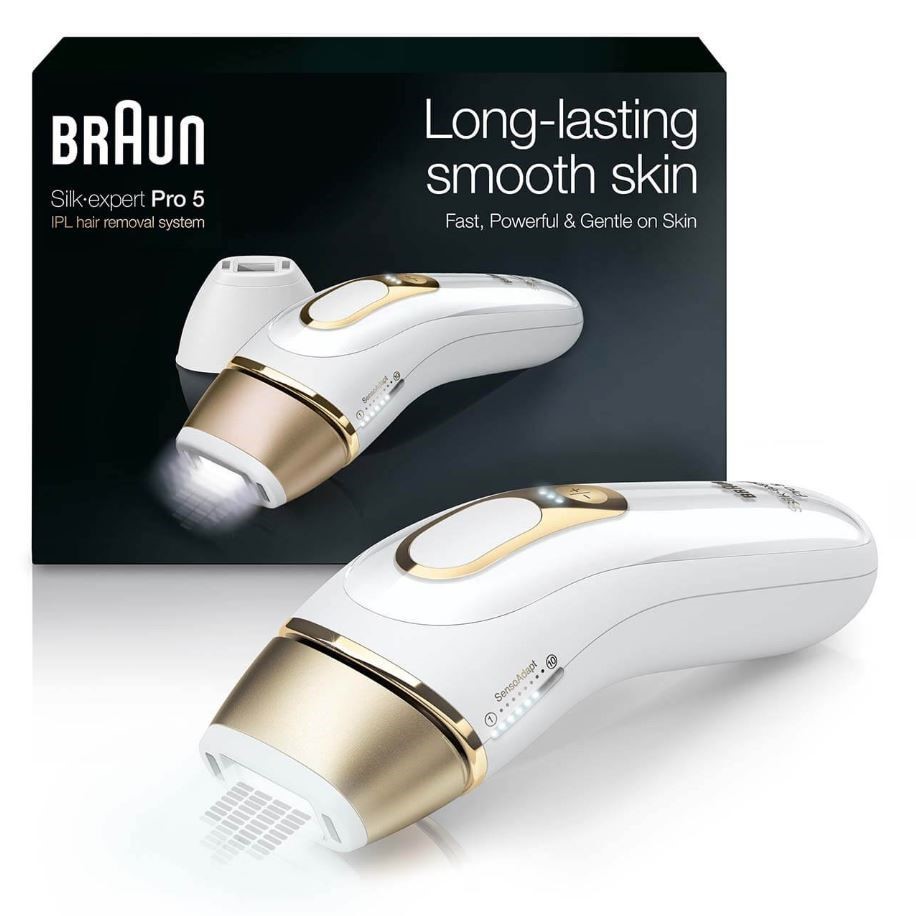 Braun IPL Hair Removal for Women & Men, New Silk Expert Pro 5, PL5157, Whit