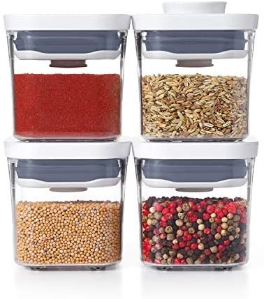 OXO Good Grips POP 2.0 4-Piece Mini Square Storage Container Set