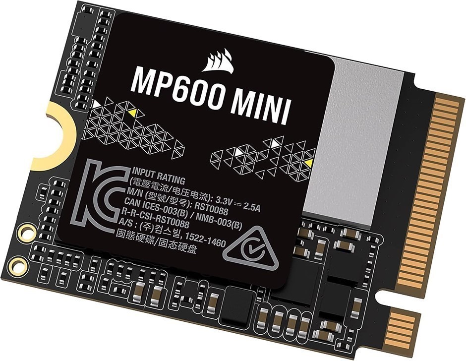 CORSAIR MP600 Mini PCIe Gen4 x4 NVMe M.2 SSD – M.2 2230 – Up to 4,800MB/sec