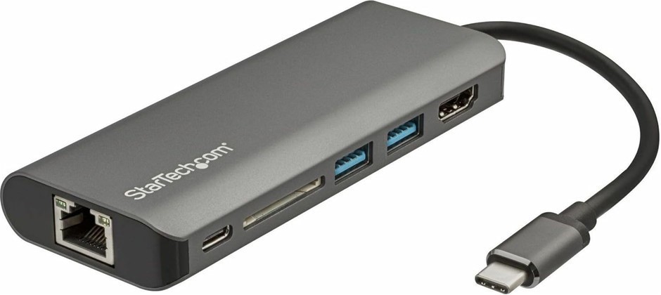 STARTECH DKT30CSDHPD3 USB C Multiport Adapter, Space Gray.