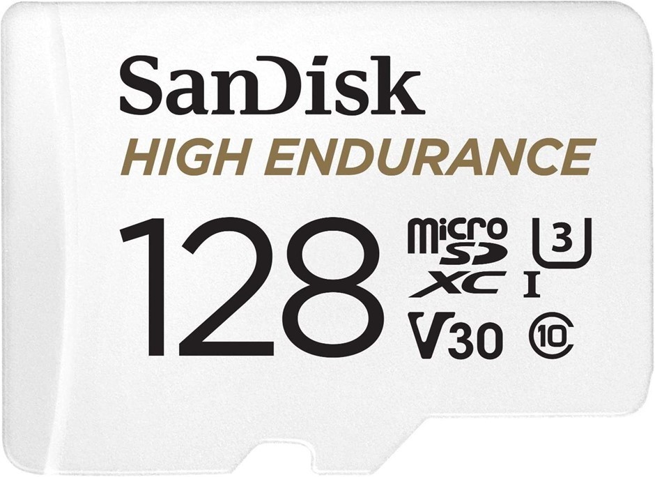 SANDISK High Endurance microSDXC Card, SQQNR 128G, UHS-I, C10, U3, V30, 100