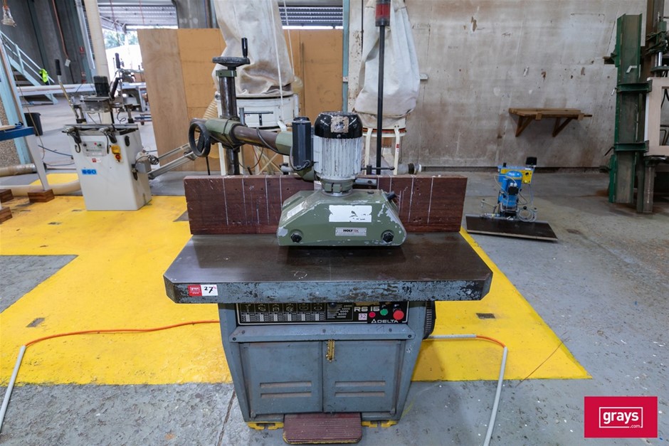 1987 Delta RS 15 Spindle Moulder Machine with Power Feed Drive