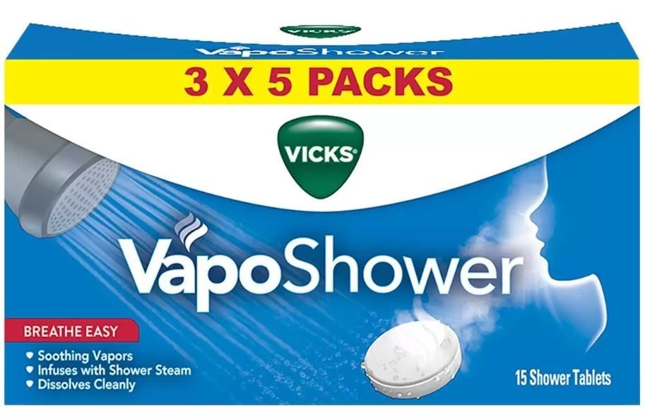 VICKS 15pk VapoShower Tablets. NB: 1x missing. Buyers Note - Discount Frei