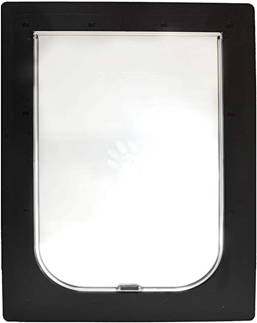 PETWAY PET DOORS Security, Black, Medium.