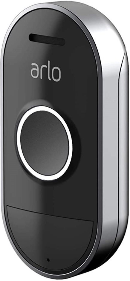 ARLO TECHNOLGIES Smart Audio Wire-Free Doorbell, Weather Resistant, Black.