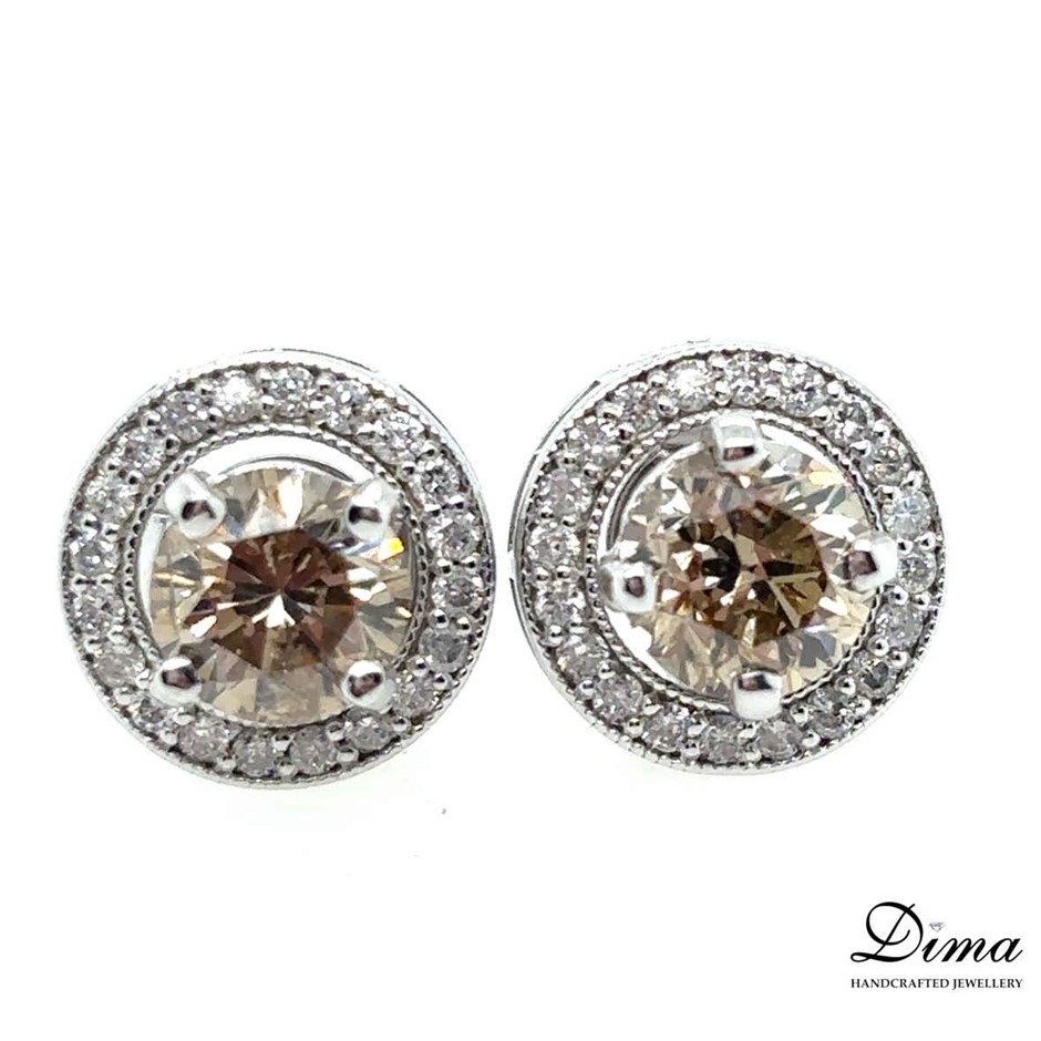 18ct White Gold 1.92ct Diamond Earrings
