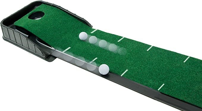 CLUB CHAMP Automatic Golf Putting System, Green/Black, 7ftx9in, Model: 9512