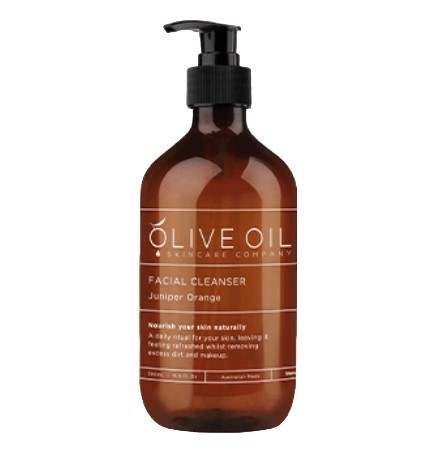 2 x OLIVE OIL Facial Cleanser 500mL, Juniper Orange. N.B: 1 x unlocked pump