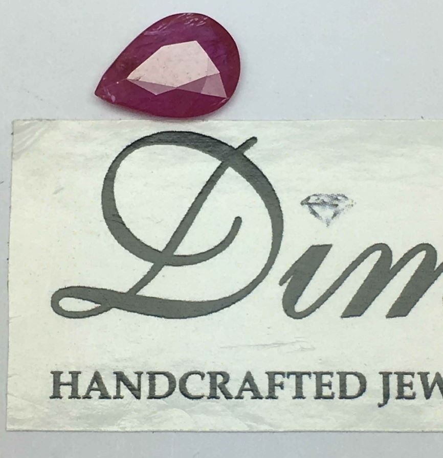 One Stone Ruby Pear 1.14ct
