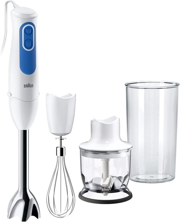 BRAUN MultiQuick 3 MQ3025 Hand Blender, 2 Speeds, Splash Control, Dishwashe