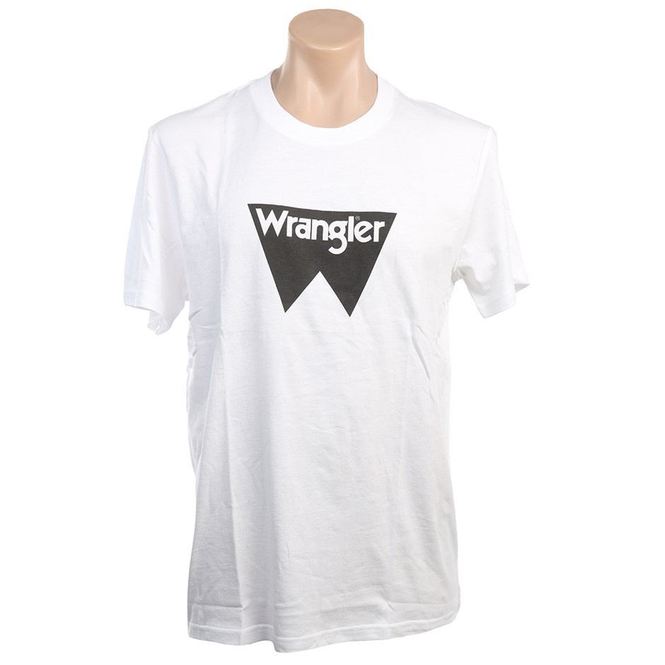 WRANGLER Men's Classic Fangs Tee, Size M, Cotton, White (060), W/902360. B