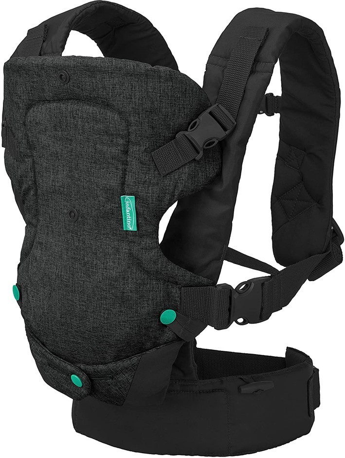 INFANTINO Flip 4-in-1 Convertible Carrier, Newborn to Toddler, Colour: Blac