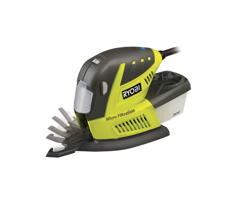 RYOBI 180W Multipad Sander, RMS180. NB: ExDisplay & Missing Accessories.