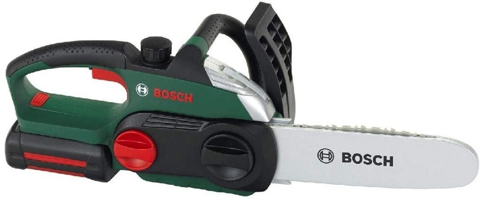 BOSCH Chain Saw Toy. Battery powered. 39.5cm. NB: Slightly Damaged Box.
