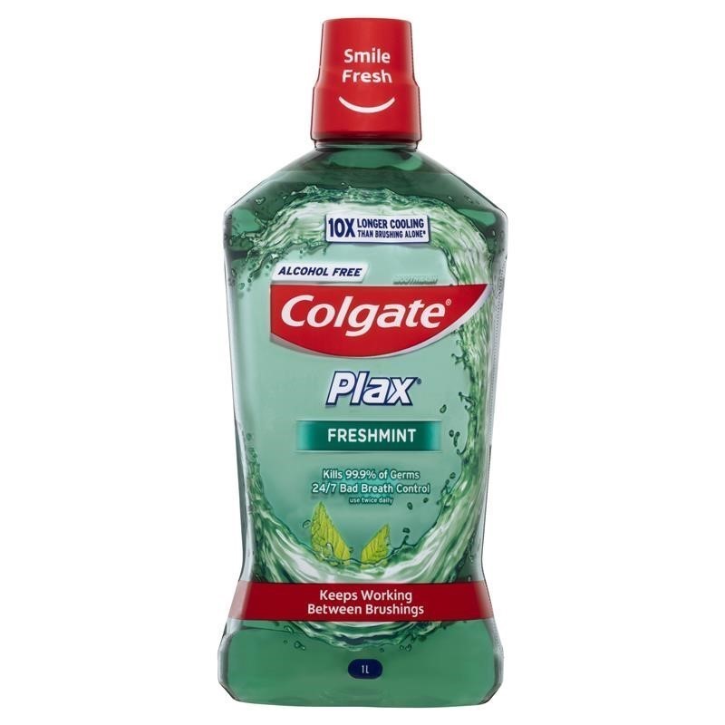 4 x COLGATE Mouthwash, Freshmint, 1L.