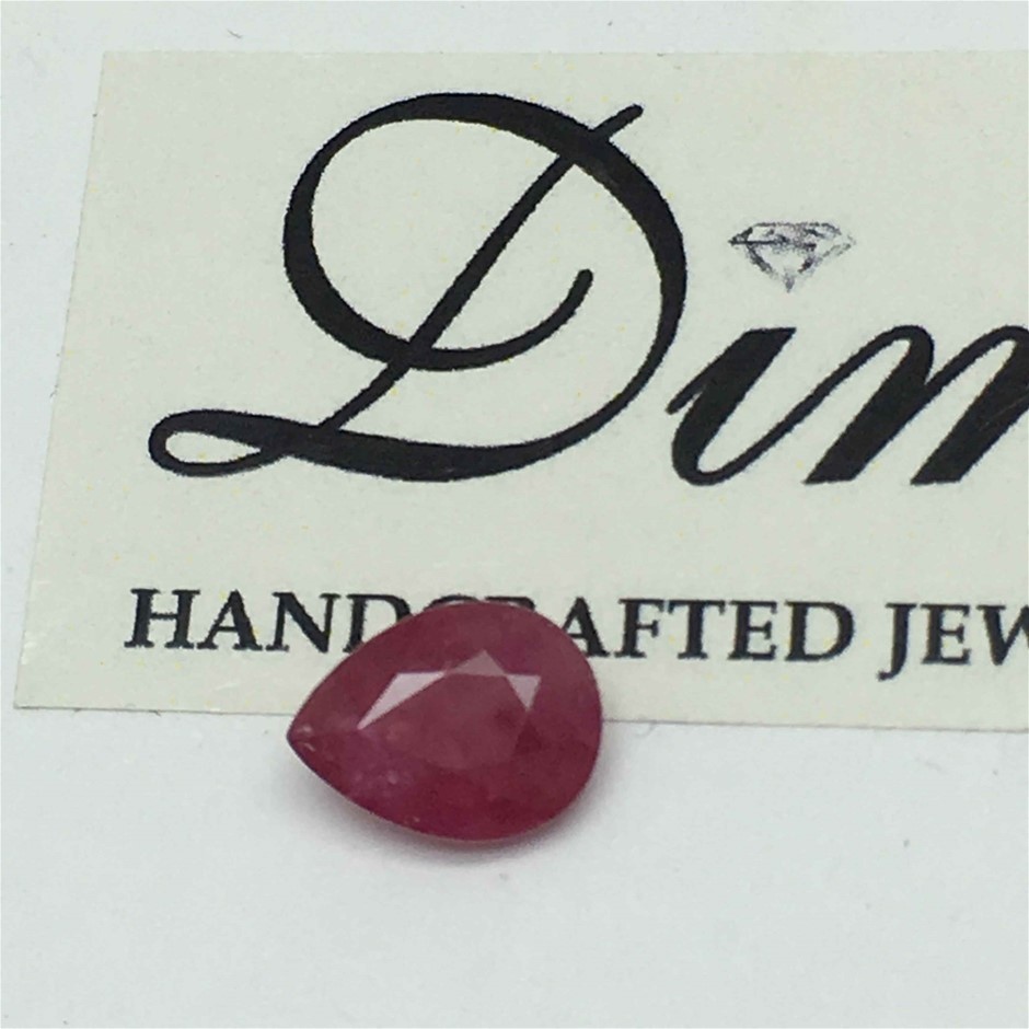 One Stone Ruby Pear 1.37ct
