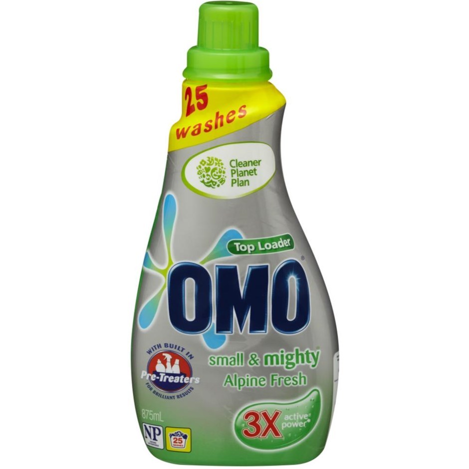 Buy 6 x OMO 875ml Laundry Liquid Top Loader Small & Mighty Alpine Fresh