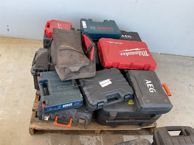 Pallet Containing Empty Power Tool Cases