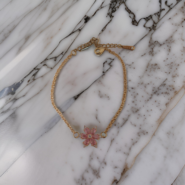Elegant 18K Yellow Gold plated Simulated Diamond Bracelet