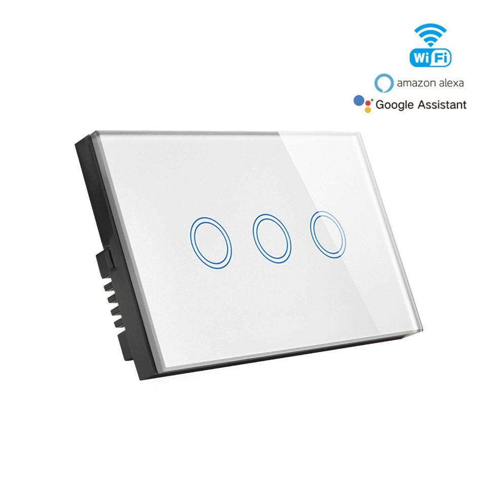 Smart Wifi 3 Gang Touch Switch Model CAMG-MD03W