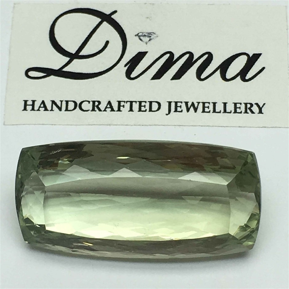 One Stone Green Amethyst Cushion 46.56ct