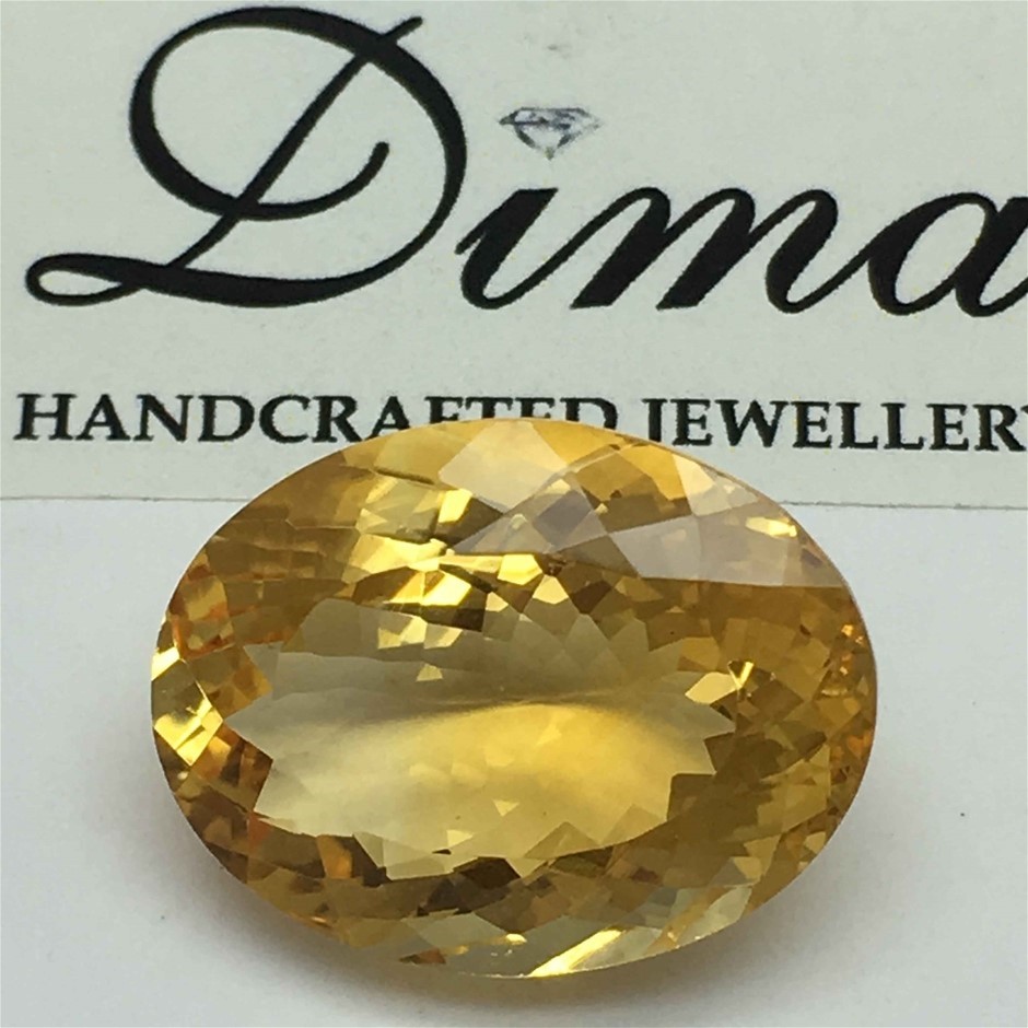 One Stone Citrine Oval 19.84ct