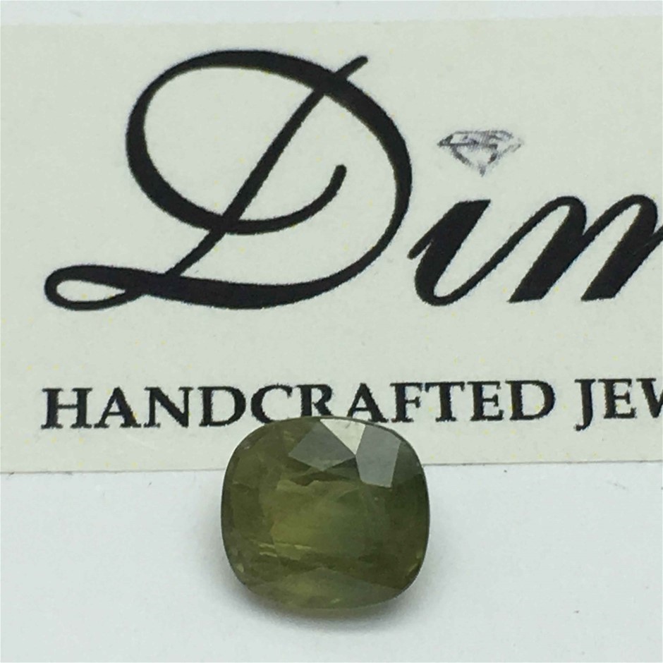 One Stone Green Sapphire Cushion 2.58ct