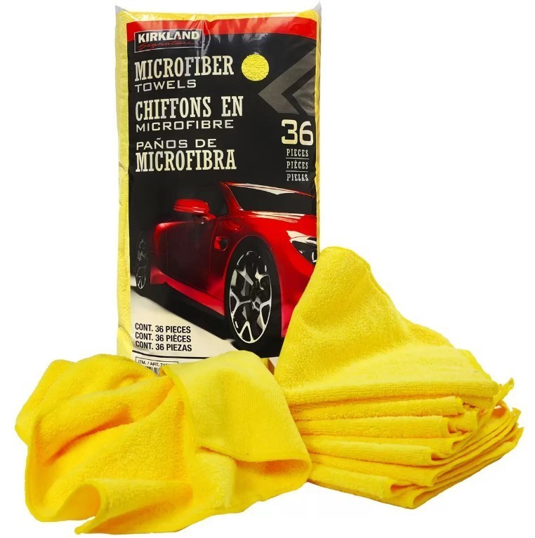 SIGNATURE 36pc Microfibre Towels, Yellow. NB: Damaged packaging & few may b